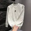 Nova Blusa de Moletom Estampada com Gola Redonda para Homens Outono e Inverno Casual Tendência Tie-dye Simples Tendência Camisa Básica de Alta Qualidade