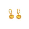 Pendientes de Zirconia Dorados de Alta Gama, Modernos y Lujosos, Diseño Brillante, Simples y Únicos, Pendientes de Estilo Trendy para Influencers