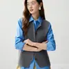 Chaleco de punto liso de color sólido con cuello redondo para mujer, cárdigan de punto, suéter sin mangas holgado nuevo para otoño e invierno