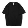 Ag200G 50 Piezas Lujo Accesible Juventud Algodón Mercezado Holgado Color Sólido Suéter Cuello Redondo Manga Corta Camiseta Estampada con Logo Bordado