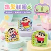 Cadernos espirais com tema Sanrio para estudantes, páginas coloridas Crayon Shin-chan de alta aparência, cadernos portáteis de formato exclusivo, atacado de material de escritório