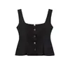 Ropa Transfronteriza Europea y Americana 2025 Verano Nueva Moda Falda Corta Estilo Dobladillo Elástico Chaleco Estilo Top 5584229