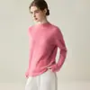 Nuevo Modelo 2026 Suéter 100% Cachemira Pura para Mujer, Suéter de Punto de Cuello Semi Alto, Capa Base Otoño e Invierno, Manga Larga de Cachemira