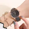 GUOU novo relógio feminino simples de moda mostrador com escala sombreada temperamento Dama relógio com pulseira à prova d'água feminino