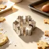 Serie con Forma de Flor Molde para Galletas de Piña Aleación de Aluminio Molde de Repujado 3D Herramienta Casera de Horneado DIY para Niños