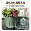 Maceta Cuadrada Personalizada de Galón Impresa Control Raíz Maceta para Flores Plástico Engrosado Interior Balcón Maceta para Rosas Crisantemos Maceta para Plántulas de Jardinería