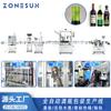 Línea automática de empaquetado de botellas de vino ZONESUN vino de frutas vino vino llenado y prensado Juego de corchos etiqueta Máquina termorretráctil