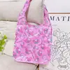 Lindo Bolso de Compras Plegable con Estampado de Perro de Dibujos Animados para PC, Gran Capacidad, Bolsa Ambiental para Supermercado, Práctico Bolso de Almacenamiento de Equipaje