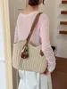 Bolsa de Paja Nueva Primavera 2026 Bolsa Tejida de Gran Capacidad Bolsa de Playa para Vacaciones Bolso Cesta para Mujer Bolso Tote de un Solo Hombro