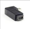 Mini adaptador USB macho cotovelo 90 graus extensão de porta V3 mini adaptador USB conector de porta T