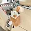 Caja de pañuelos creativa para coche, diseño de gato lindo, portapañuelos para coche, caja de pañuelos colgante para el interior del coche, adecuada para mujeres