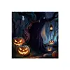 Banner de Porta de Garagem Halloween Amazon Transfronteiriço Decoração de Festa de Halloween Tecido de Fundo Atmosfera Tapeçaria