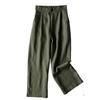 Lotte Rebaja Caliente 2026 Primavera/Verano Pantalones de Pierna Ancha de Algodón y Lino, Pantalones Casuales Finos de Lino, Pantalones Sueltos de Nueve Puntos para Mujer