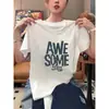 Camiseta de Manga Corta para Mujer Color Gris de Algodón Puro con Cuello Redondo y Hombro Derecho 2026 Nuevo Estilo Moda y Adelgazante que Reduce la Edad para Primavera y Verano