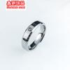 En stock moda coreana anillo simple de titanio y acero con diamante anillo de acero inoxidable tallado con diamante anillo para parejas no se decolora