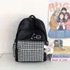 Mochila escolar para meninas, mochila azul para mulheres, estilo nicho ins, mochila de alto valor estético para meninas, bolsa de ombro para alunos do ensino fundamental e médio
