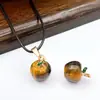 Colgante Pequeño de Manzana de Cristal Natural Pendientes DIY Hechos a Mano Accesorios para Collares Colgante Pequeño Fresco Hecho a Mano Venta al por Mayor