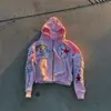 Estilo de Rua Americano Moda Unissex High Street Estilo Ins Casal Estampa Digital 3D Moletom Hip-Hop