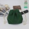 Bolsa de Cosméticos Portátil Cosméticos Lápiz Labial Mini Bolsa de Algodón Fábrica Color Puro Lienzo en Blanco Bolsa con Cordón