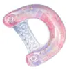Flotador de piscina inflable feo en forma de U, diseño de luna azul, para fiestas de piscina de adultos