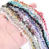 Cristal de Flor de Faceta de Vidrio de 6 mm Trébol Agujero Recto Cuentas para Joyería DIY Nuevos Accesorios para Pulseras y Collares