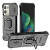 Adequado para Redmi 17, Capa de Celular Anel Urso de Batalha, Capa de Celular Anti-queda com Janela Deslizante para Redmi 17