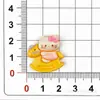 Nuevo gatito de dibujos animados montando a caballo accesorios de resina DIY clip para el pelo brillante material agujero zapatos accesorios para ropa