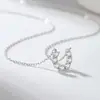 Mini Collar de Herradura, Pequeño Accesorio de Collar en Forma de U para Mujer, Cadena Sencilla para Clavícula Estilo Coreano de Plata 925