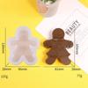 Molde de silicona para velas de aromaterapia con forma de hombrecito de jengibre, ideal para decorar el hogar, regalo de Navidad.