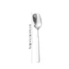 Cuchara de Acero Inoxidable 316 Cuchara de Postre Tenedor Dos en Uno Cuchara para Ensalada Cuchara Redonda Cabeza Cuadrada Cuchara para Comer Cuchara de Mesa de Acero Inoxidable