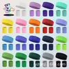Set Deportivo de Algodón Poliéster Transpirable Absorbente de Sudor Protectoras Pre-hechas Personalizadas Muñequeras Diademas Correas para Fútbol y Baloncesto