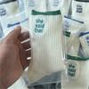 Dijo que calcetines bordados letras pequeño libro rojo calcetines de mujer coreanos ins marea hombres y mujeres parejas calcetines de tubo