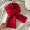 Bufanda Versátil 100% Lana para Mujer con Oso Bordado de Dibujos Animados, Calentador de Cuello Espeso para Otoño e Invierno, Bufanda Versátil de Moda
