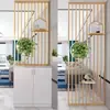 Tela de aço inoxidável de luxo leve, decoração moderna minimalista de metal vazado para entrada de sala de estar, grade divisória de arte em ferro estilo chinês novo