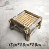 Silla de Bambú Taburete de Bambú Puro Hecho a Mano Hogar Antiguo Tejido de Bambú Pastoral Retro Taburete Silla de Baile para Adultos Niños