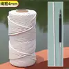 Cuerda de Algodón Puro de 1-14 mm, Cuerda de Poliéster-Algodón, Cuerda para Envolver Zongzi, Cuerda Decorativa para Colgar Etiquetas de Tapicería Tejida a Mano DIY