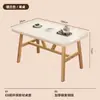 Mesa de jantar para apartamento de família pequena, luxo leve, mesa de jantar retangular moderna simples comercial e cadeiras, mesa de jantar para quarto de aluguel