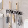 Casa de banho Arrumação Mop Vassoura Vassoura Vassoura Vassoura WC Parede Suspensa Mop Clip Rack Punch-free Espaço Alumínio Mop Rack
