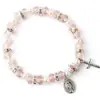 Pulseira Europeia e Americana Cruzada com Contas Transfronteiriças, Pulseira de Corda Elástica Moderna e Versátil, Presente de Aniversário para Homens e Mulheres