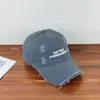 Nuevo gorro suave con agujeros y bordado tridimensional de letras para primavera y verano, gorra de béisbol con visera solar combinable para hombre y mujer