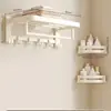 Toallero de Aluminio Espacial Perforado Estilo Crema Toallero de Baño Estante de Baño Colgador Juego de Cinco Piezas para Inodoro