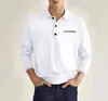 Camisa polo de manga larga para hombre de otoño, corte holgado, estilo casual, marca de moda, con bolsillos, colección de otoño, top con cuello