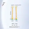 Puzuoqiang Conservación del Color Oro de Arena Antigua Accesorios DIY Cristal Natural Incrustado Zorro Pony Amuleto Colgante Cuentas Espaciadoras
