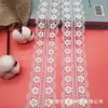 Encaje bordado por computadora de algodón, accesorios de ropa DIY, falda para el hogar, encaje de seda de leche soluble en agua hueco bilateral