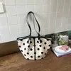 Bolso de Lunares para Mujer 2026 Nueva Moda de Verano Bolso Tote Versátil Gran Capacidad Bolso de Hombro Bolso para Clase y Viajes