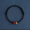 Pulsera de Hilo Rojo con Cuentas de la Suerte de Madera de Durazno y Cinabrio para Hombres, Mujeres, Niños y Bebés; Pulsera tejida de buena suerte para el año de nacimiento, protegiendo y garantizando la seguridad