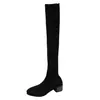 Medias zapatos botas de una pieza botas de una pieza botas largas ajustadas largas con felpa pantimedias gruesas de una pieza hasta la rodilla fotografía callejera