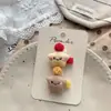 Nuevo Estilo Coreano Otoño e Invierno Estrella de Cinco Puntas Bola de Pelo Pasador para Niños Hecho a Mano Tela Clip para Flequillo Lateral Roto Dulces Accesorios para el Cabello
