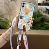 Adequado para Capa de Celular iPhone com Borda Completa Desenho Animado Fofo Novo Diagonal Silicone Jovem Capa Macia Casal Criativo
