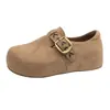 Versión de Piel de Vaca de Zapatos para Mujer con Aumento Interno de Altura, Zapatos de Cobertura Total Estilo Birkenstock, Suela Blanda, Cómodos Mocasines Casuales Slip-On para Mujer